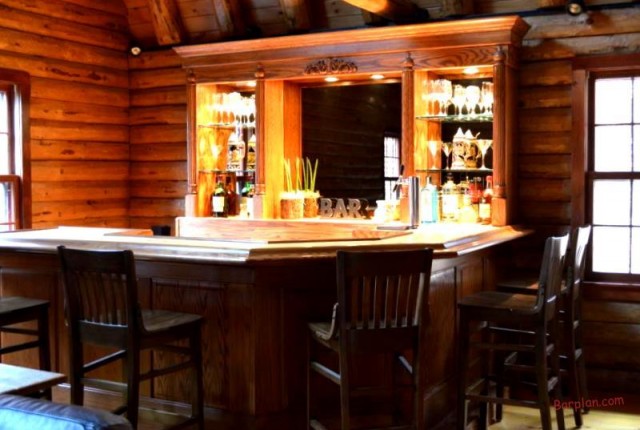 Rustic Log Cabin Bar