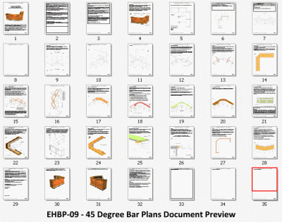 EHBP-09 45 degree bar plan document preview EHBP-09 45 degree bar plan document preview