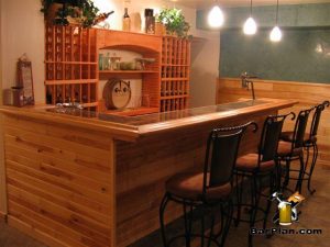 bar with wine rack bar back