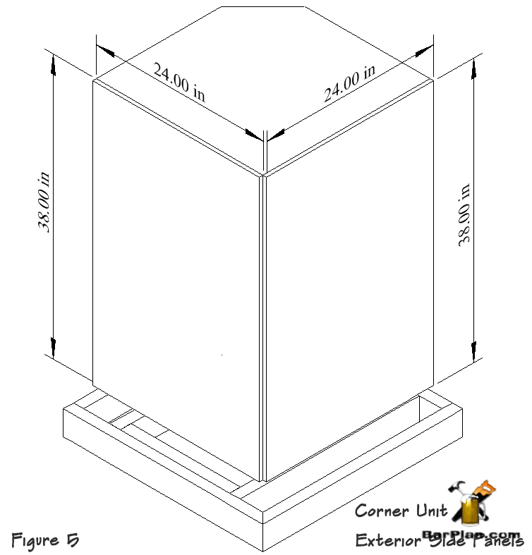 EHBP07 Lshaped Portable Party Bar Easy Home Bar Plans