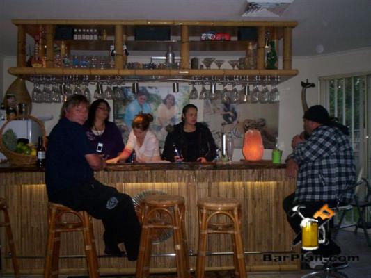 friends sitting at home bar