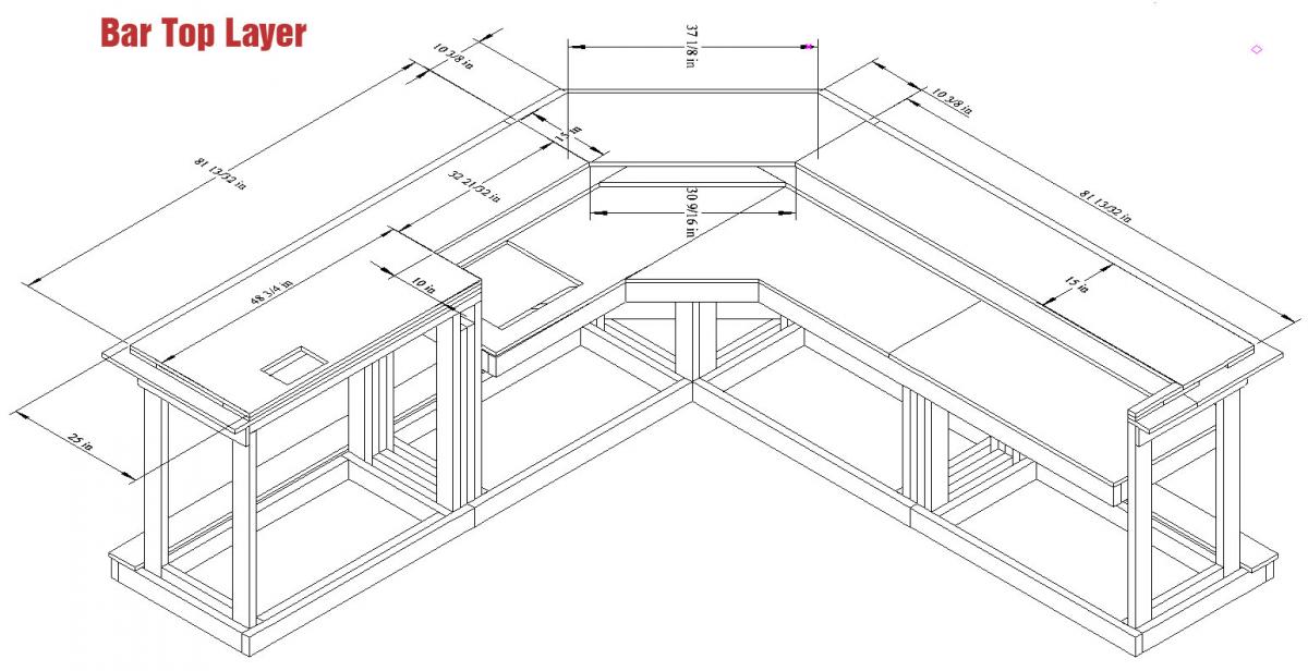 Easy Home Bar Plans - Printable PDF Home Bar Designs