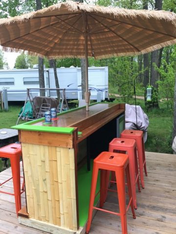 tiki bar built on deck