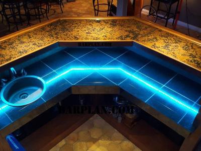 Easy Home Bar Plans Printable Pdf Designs Top Down Image Of Bartender Side Copper 45 Corner Wet Bar
