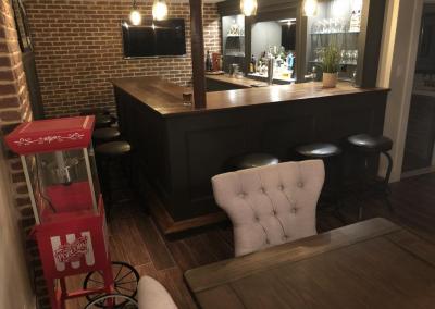 u shaped home bar