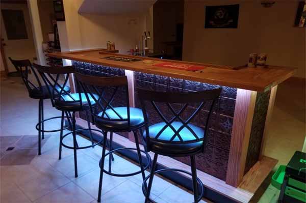 slider-2- home bar wet bar with chairs and bar lighting