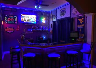 karls cool blue home bar