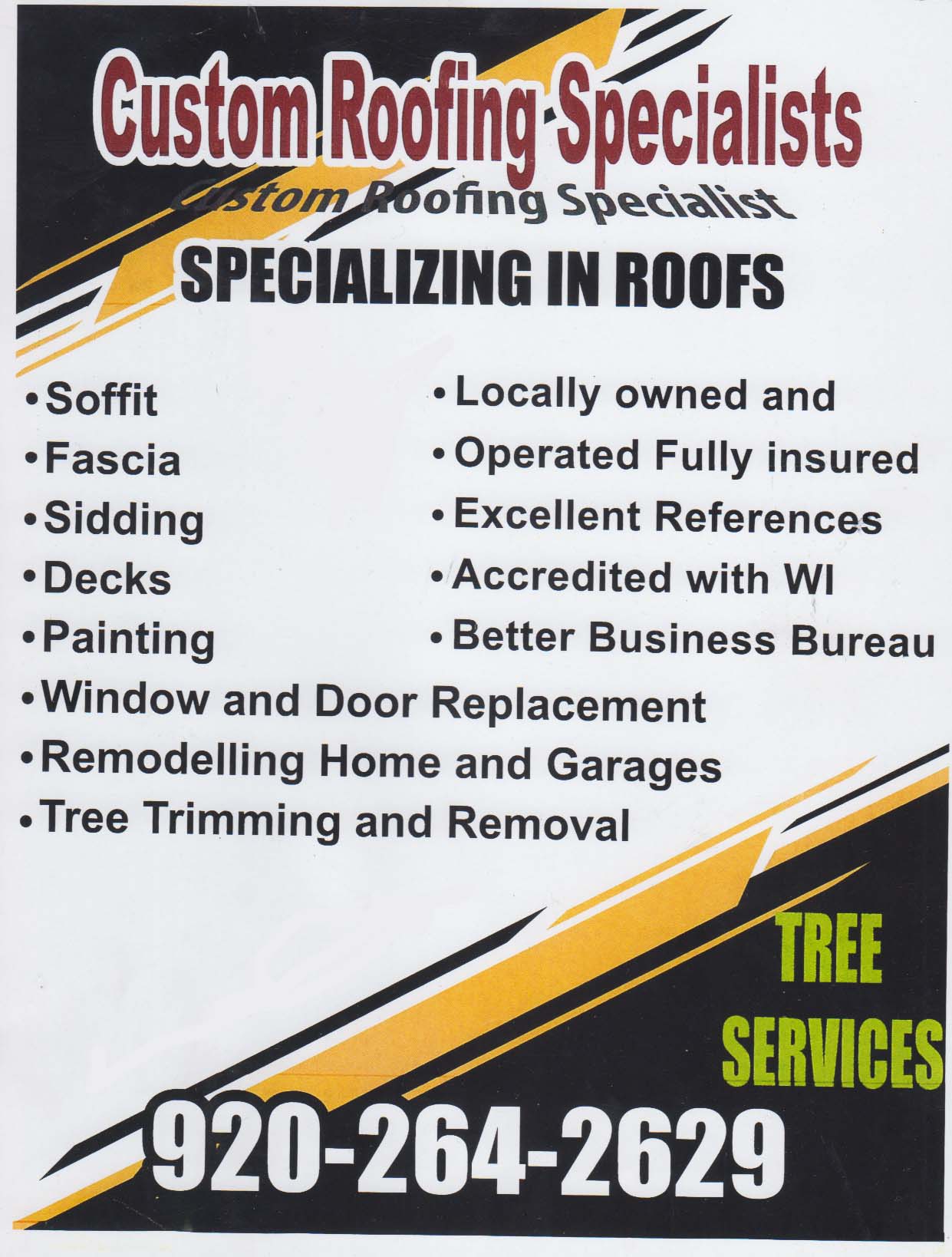 custom roofing services - green bay and fox valley